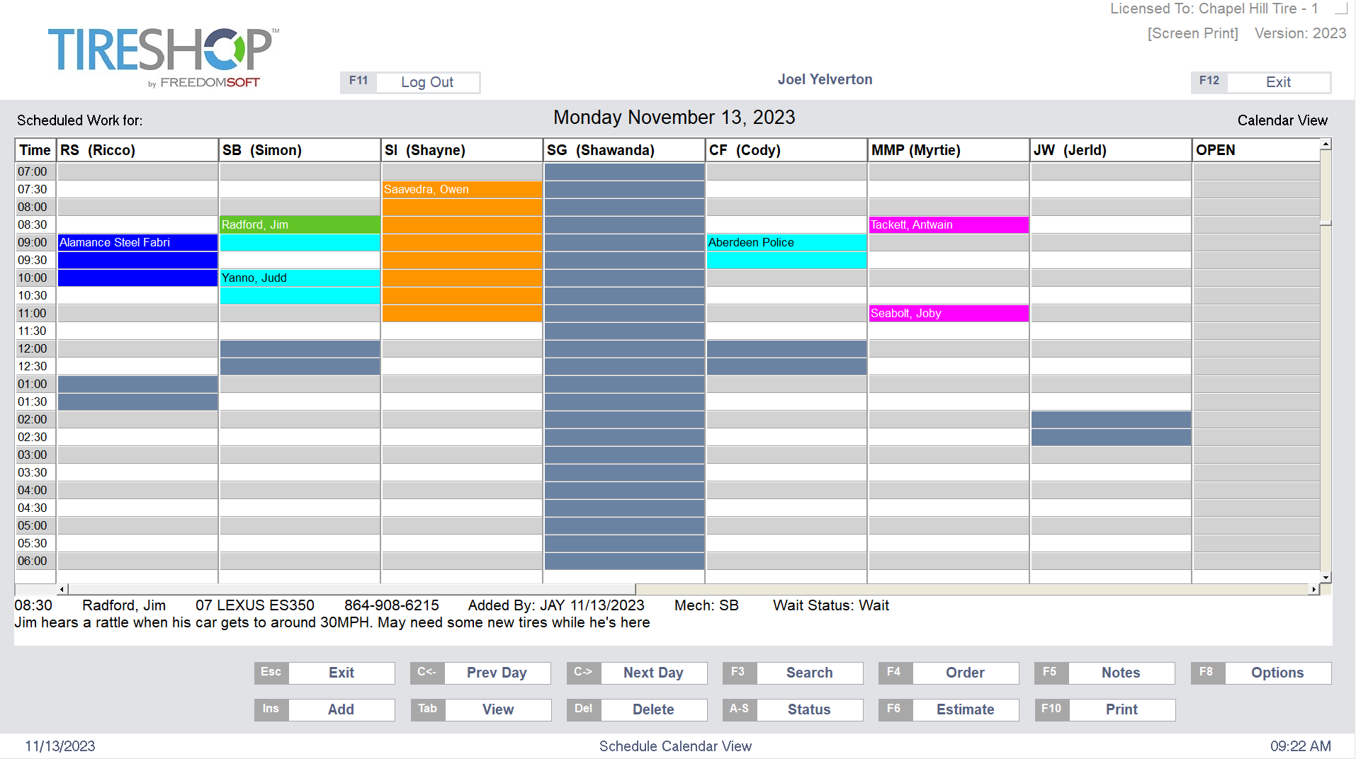 Schedule